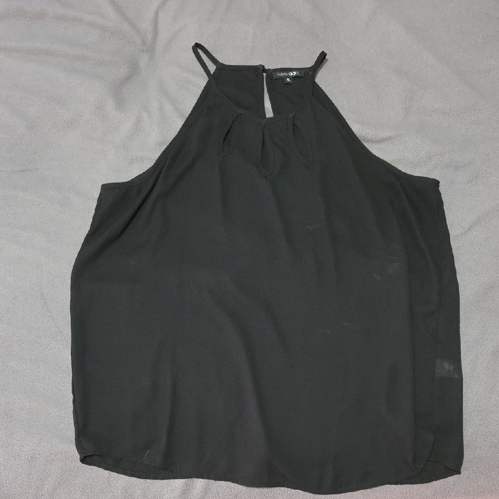 Papermoon Black Halter Tank Top